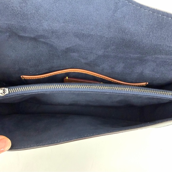 ✨Coach Tabby Pebbled Gray Granite Colorblock Shoulder Crossbody Bag Excellent - Picture 14 of 16